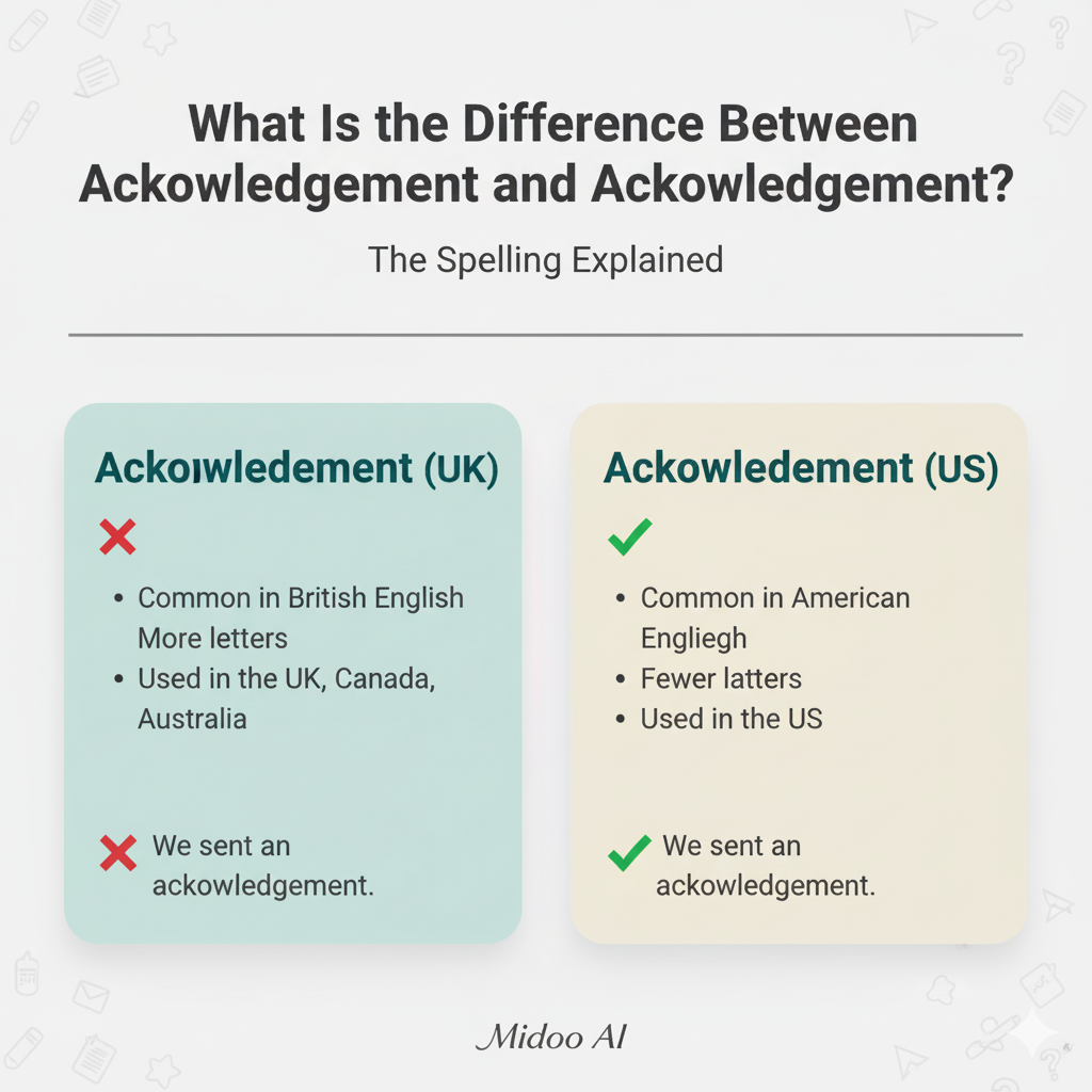 Acknowledgement Words In English
